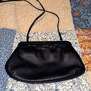 Elegant Vintage dark navy Leather Bag